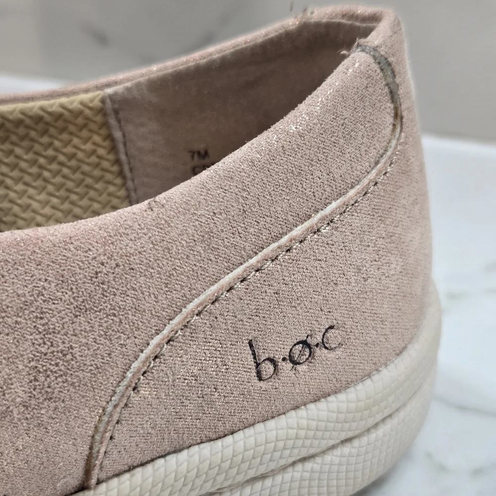 B.O.C Womens Slip On Shoes Rose Pink Metallic Shimmer Size 7